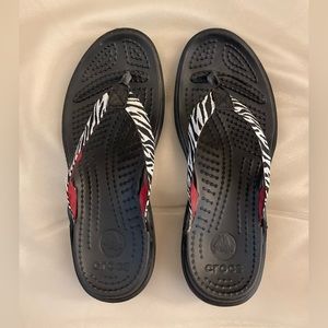 Crocs Zebra Flipflops